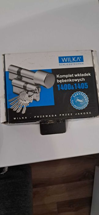 Komplet wkładek WILKA 30/40 z gałką KLASA C W235 Nikiel