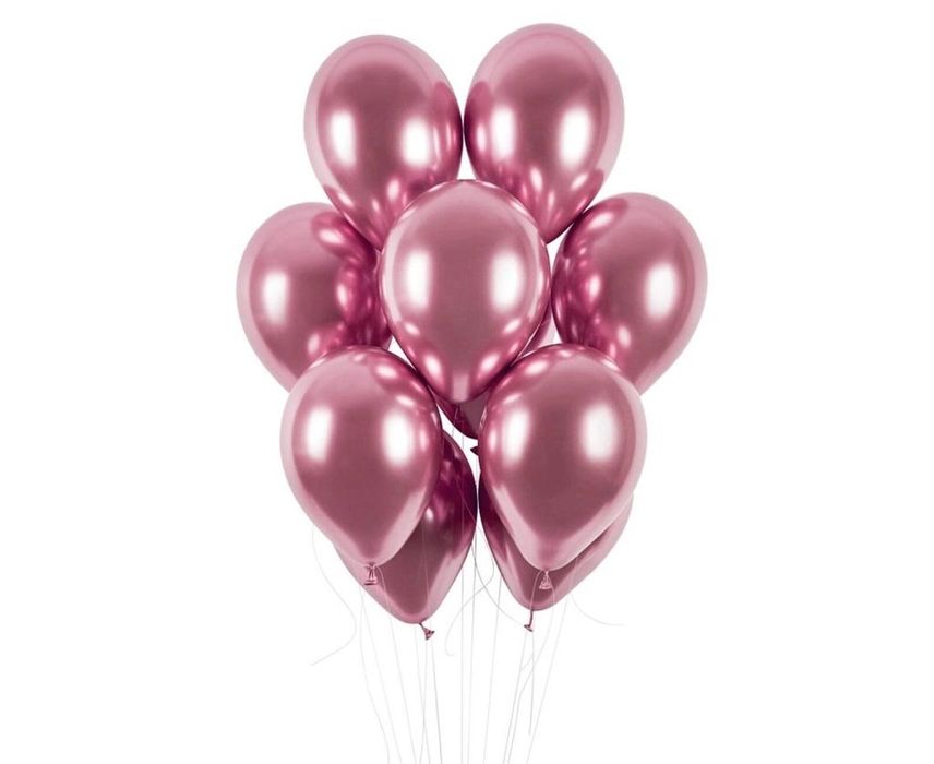 Balony chromowane różowe 33cm 50szt Godan oprawa: blister