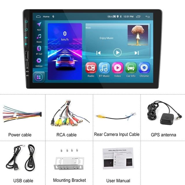 Rádio 2din android 11 2/32gb carplay Android auto GPS WiFi + CÂMARA
