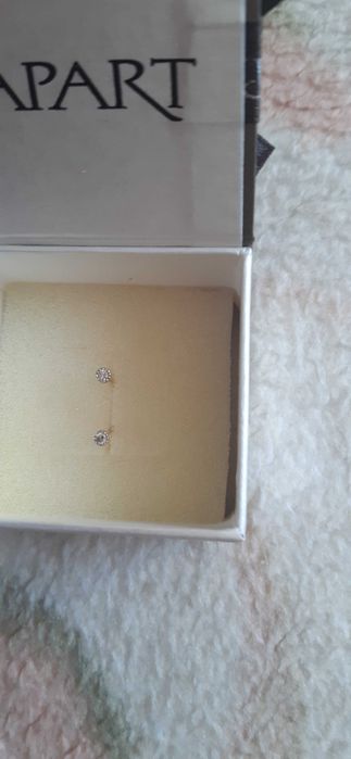 Kolczyki złote z cyrkoniami Apart