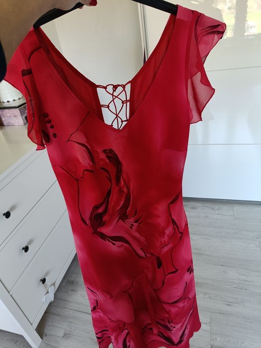 Sukienka długa asymetryczna Butik rozmiar 40
