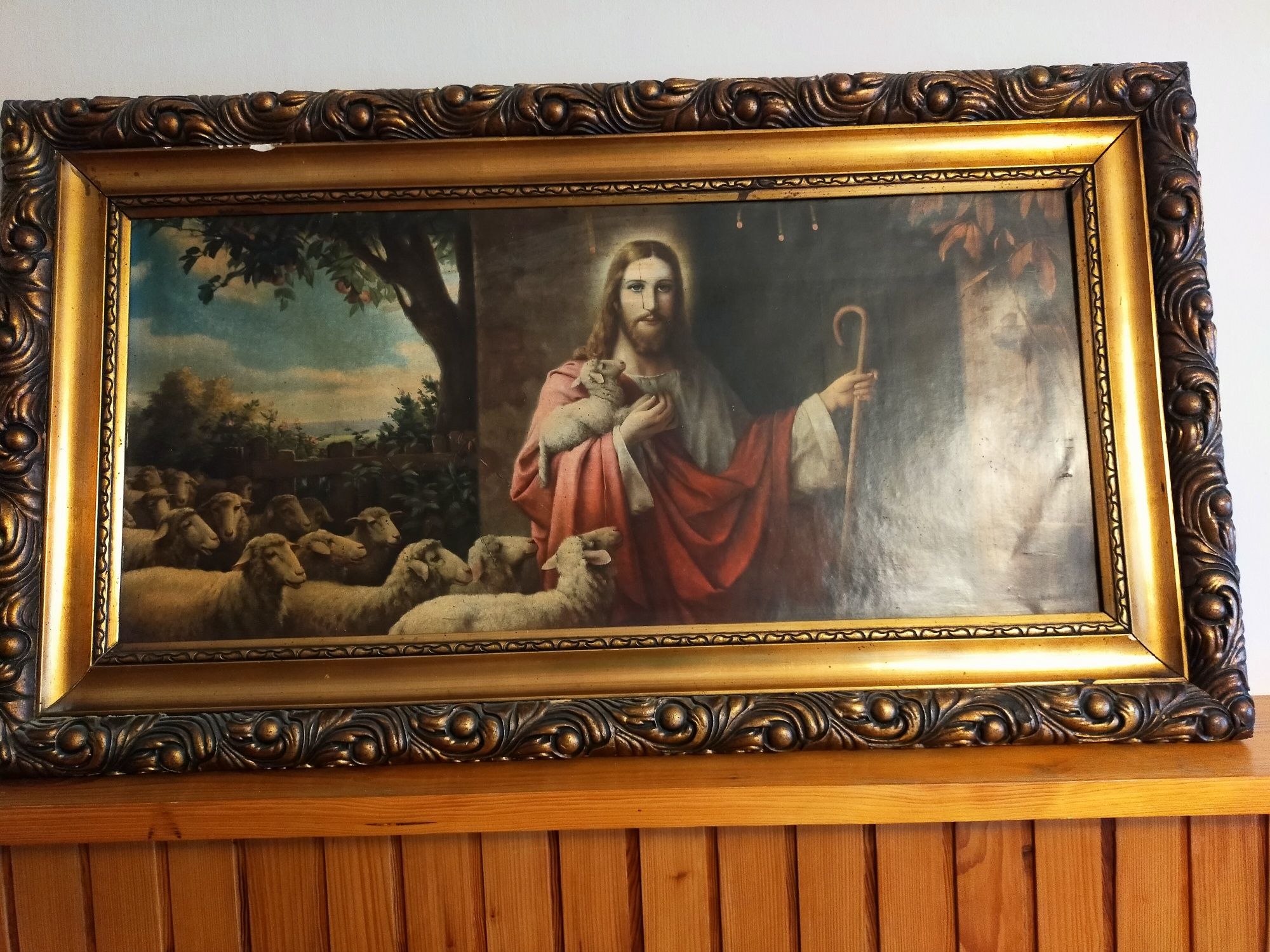 Obraz Jezusa Dobrego Pasterza antyk