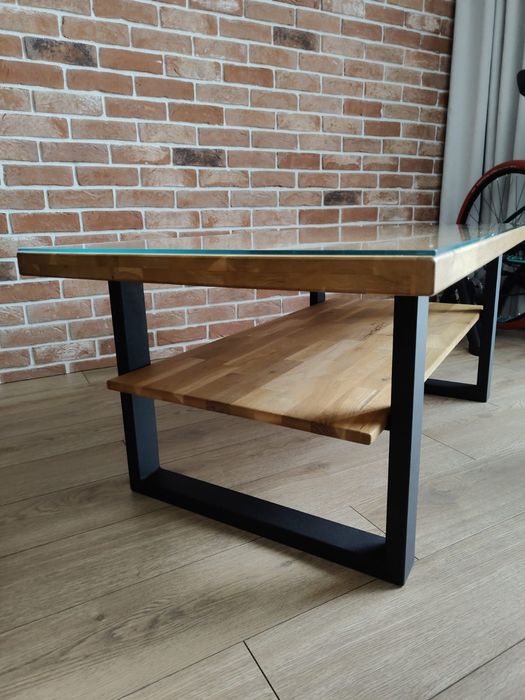 Ława Tina, stolik kawowy. Lite drewno, dąb naturalny.