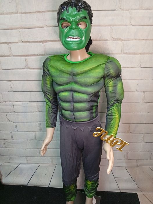 Strój karnawałowy Marvel Hulk + maska 116-122