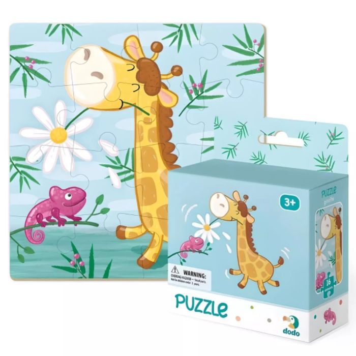 Puzzle 16 elementów. Żyrafa. Dodo