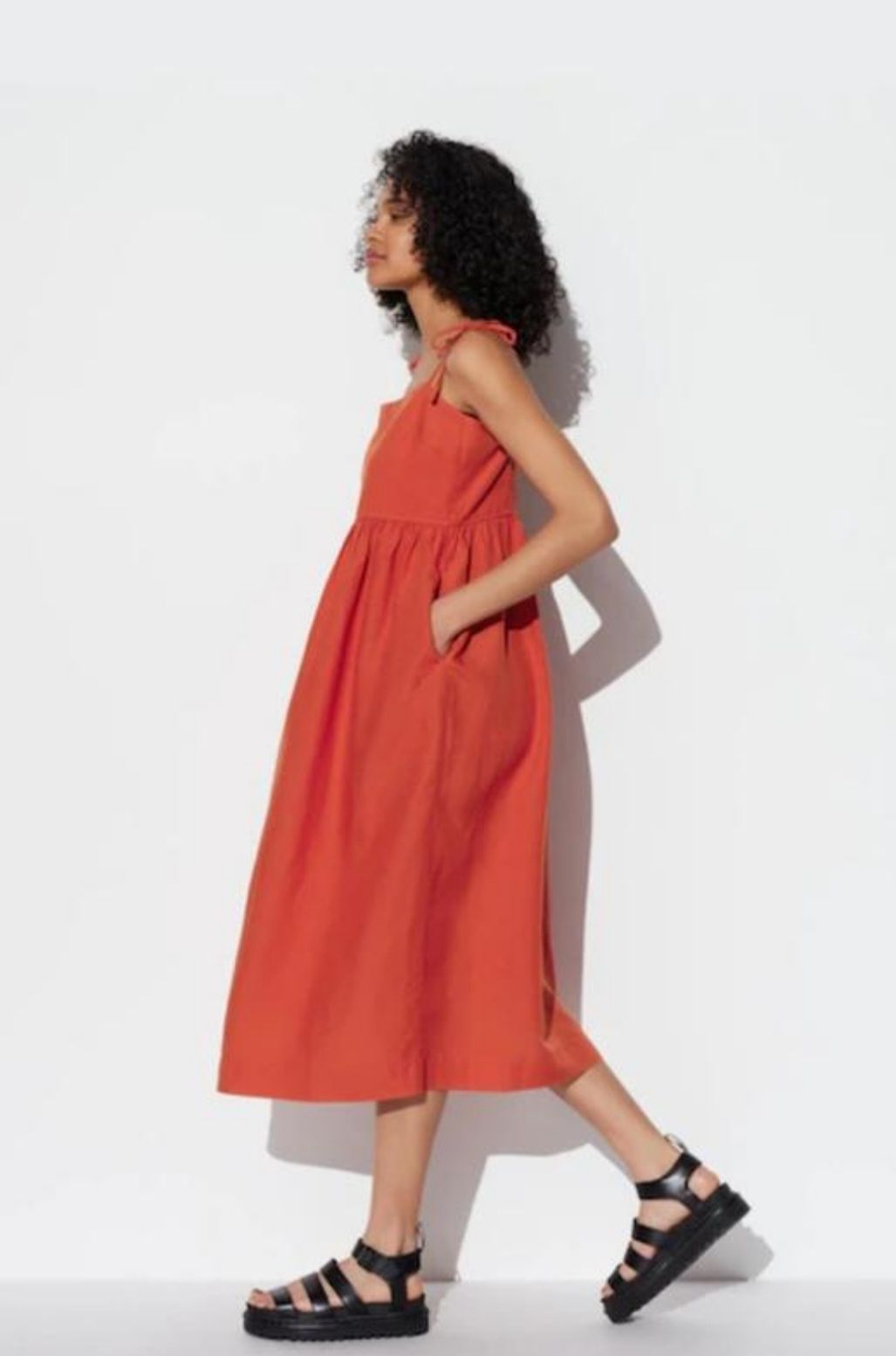 Сарафан міді з льоном uniqlo
