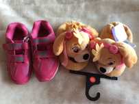 Sapatilhas e pantufas Patrulha Pata t30 e 31 mochila/peluche