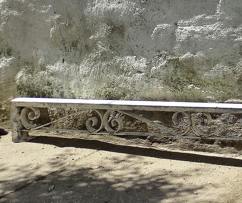 Corrimão de ferro forjado de canto