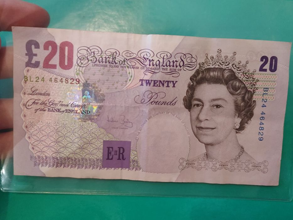 Wielka Brytania banknot 20 funtów 1999-07 rzadki