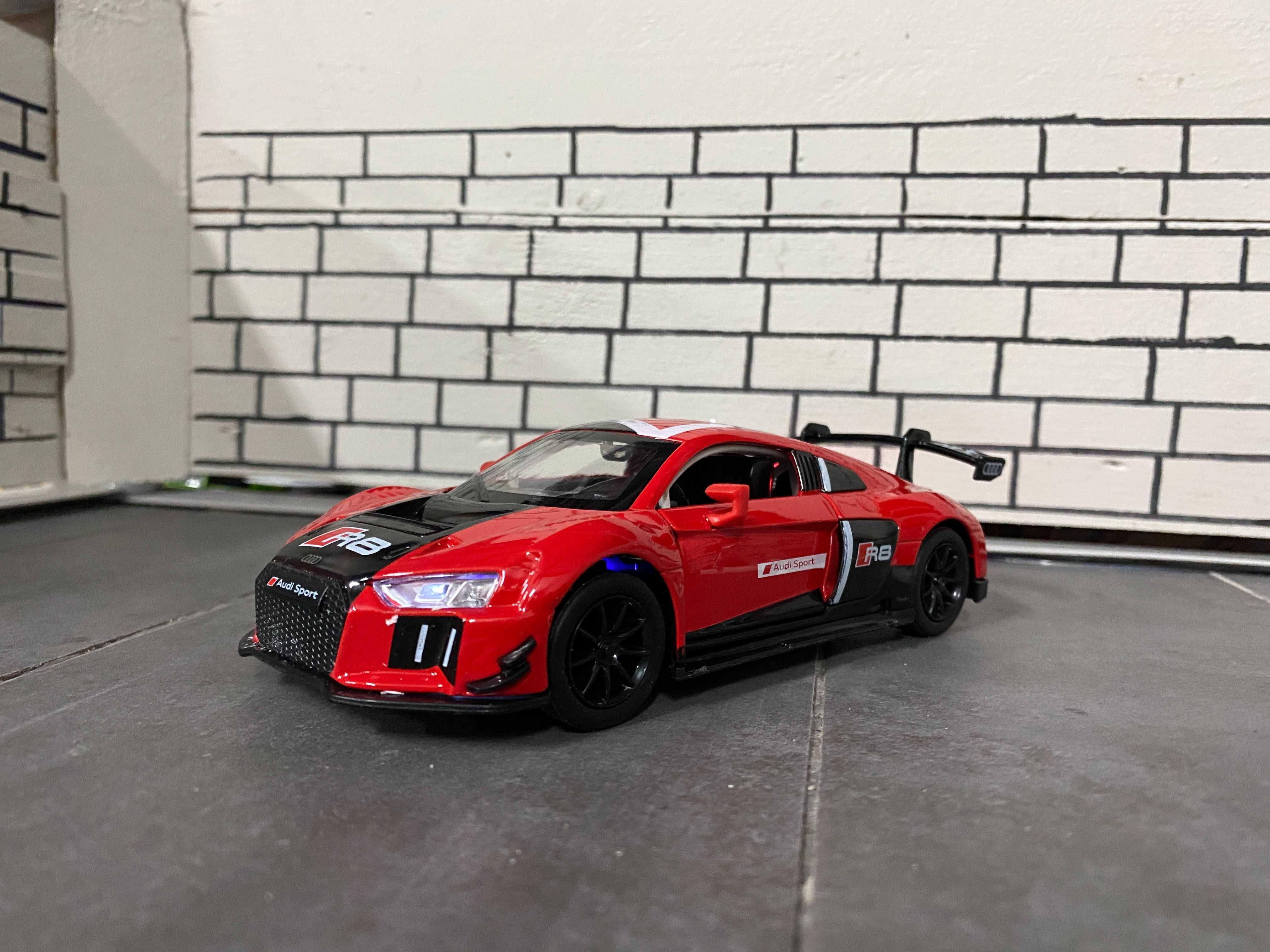 Audi R8 Sport Escala 1:32 (15cm) com leds. NOVO