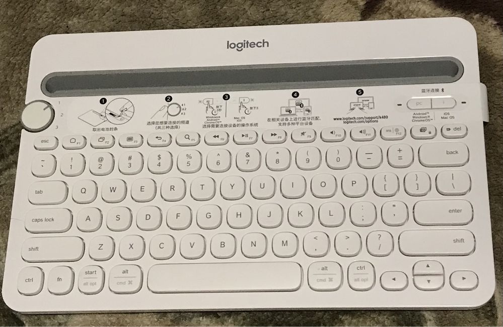 Клавіатура Logitech K480 Bluetooth, White, Refurbished (Нова!)