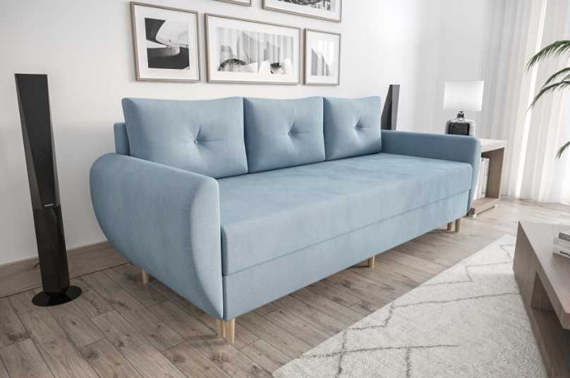 Sofa Kanapa Dwuosobowa 155CM Z Funkcją Spania Pojemnikiem Bari RS01