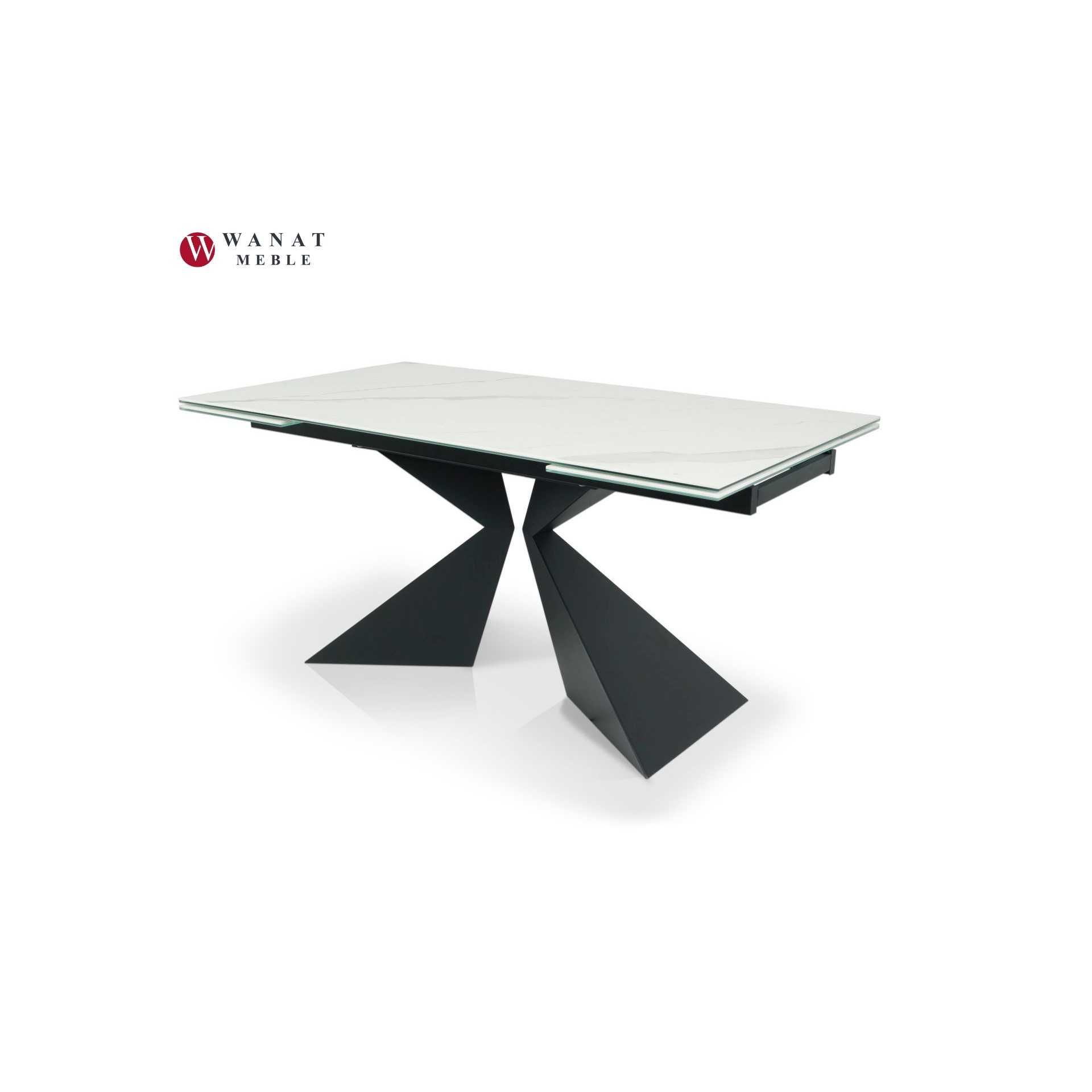 Stół ze spieku kwarcowego rozsuwany 160-240x100cm OSUNA