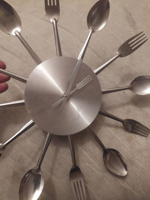 Часы настенные кварцевые кухонные Вилки-ложки