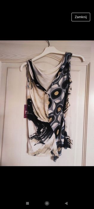 Letnia koszulka, zwiewna bluzka rozmiar S