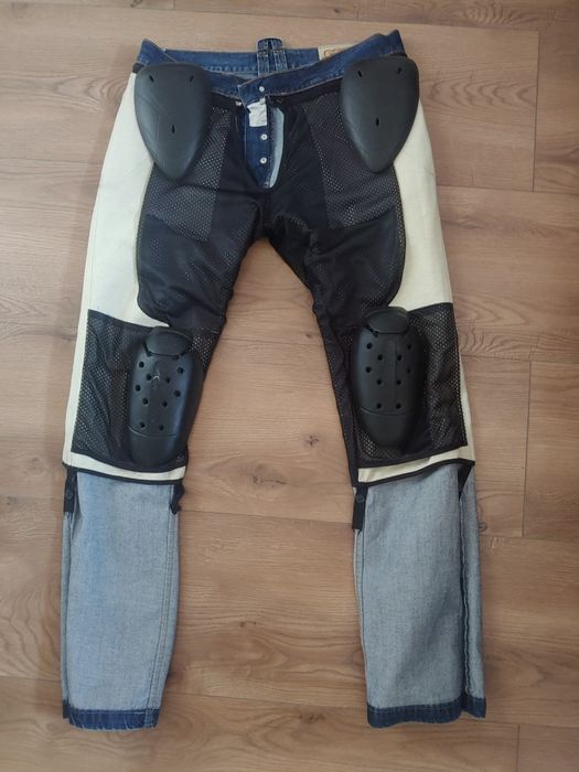 Spodnie jeansowe męskie motocyklowe