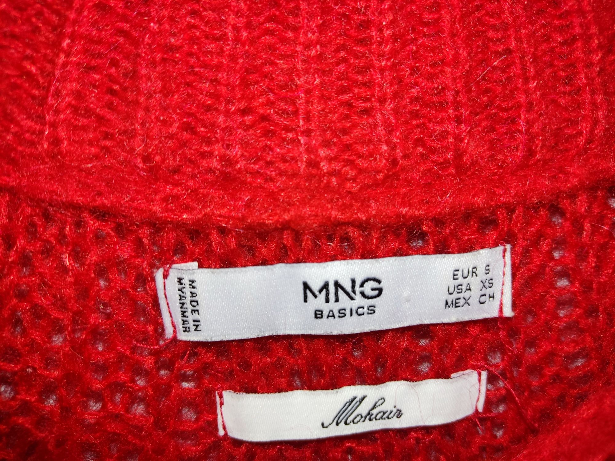 Mango MNG piękny modny sweter z moherem r.. S