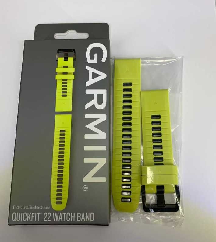 Ремінець Garmin QuickFit 22 Watch Bands Electric Lime/Gr•010-13280-03•