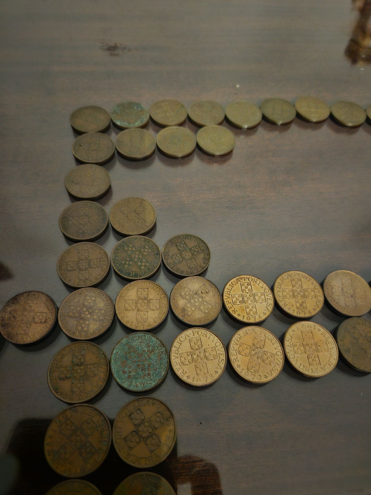 Moedas de um escudo dos anos entre 1970 e 79
