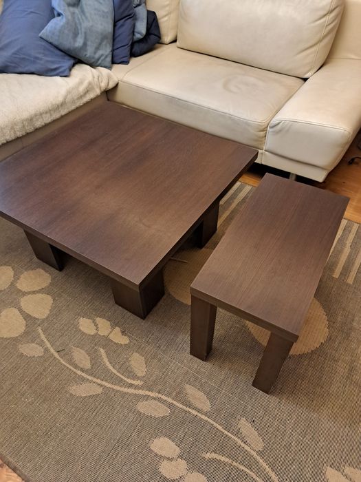 Stolik kawowy i pomocnik wenge