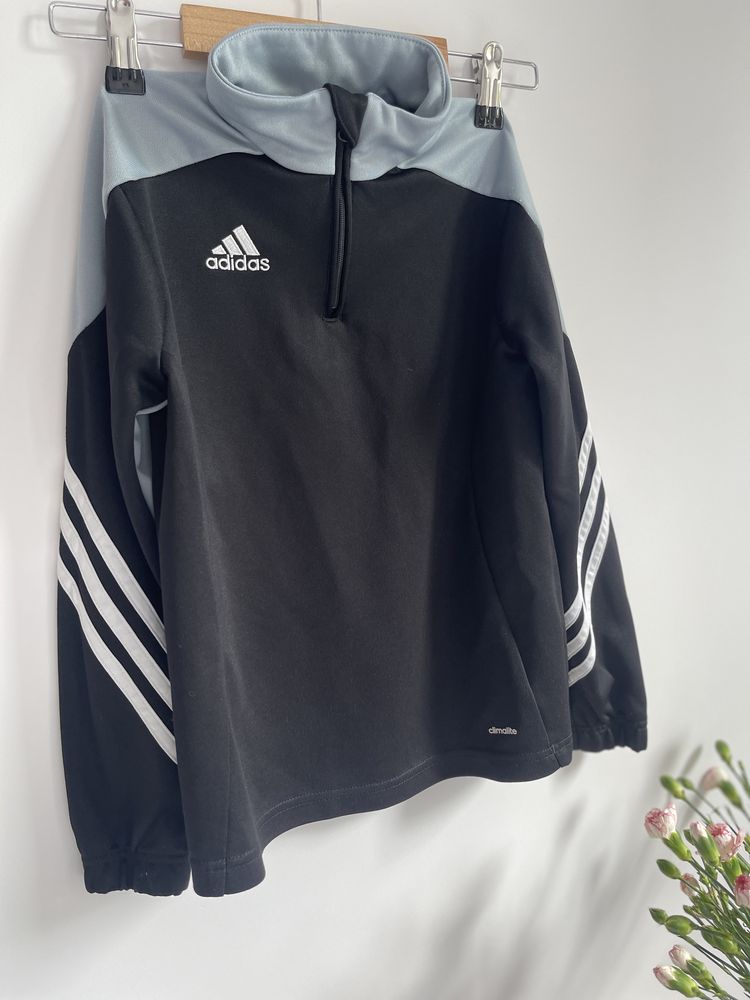 Bluza chłopięca czarna Adidas Climalite sportowa