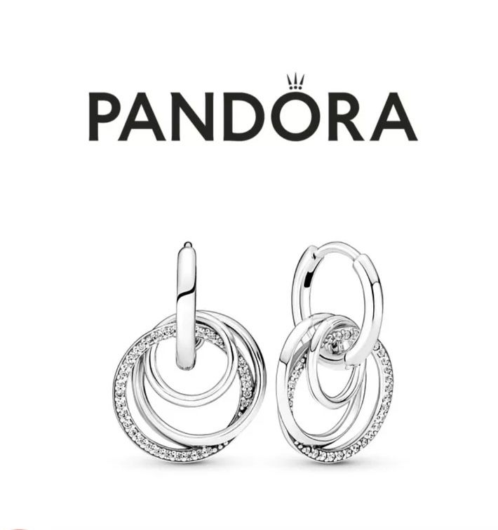 Срібні сережки Pandora «Сімʼя завжди»