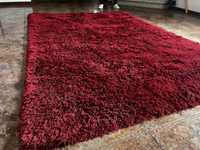 Carpete pêlo alto vermelha 2,30 m - 1.60 m