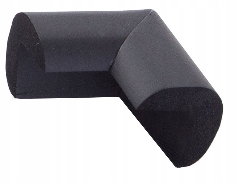 Narożniki piankowe osłona rogi meble kanty mebli czarne przylepce x4