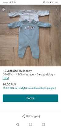 H&M pajace bez stopek 56