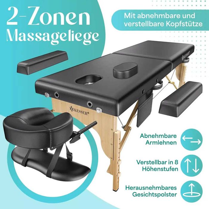Масажний стіл професійний складний дерев’яний 80см KESSER