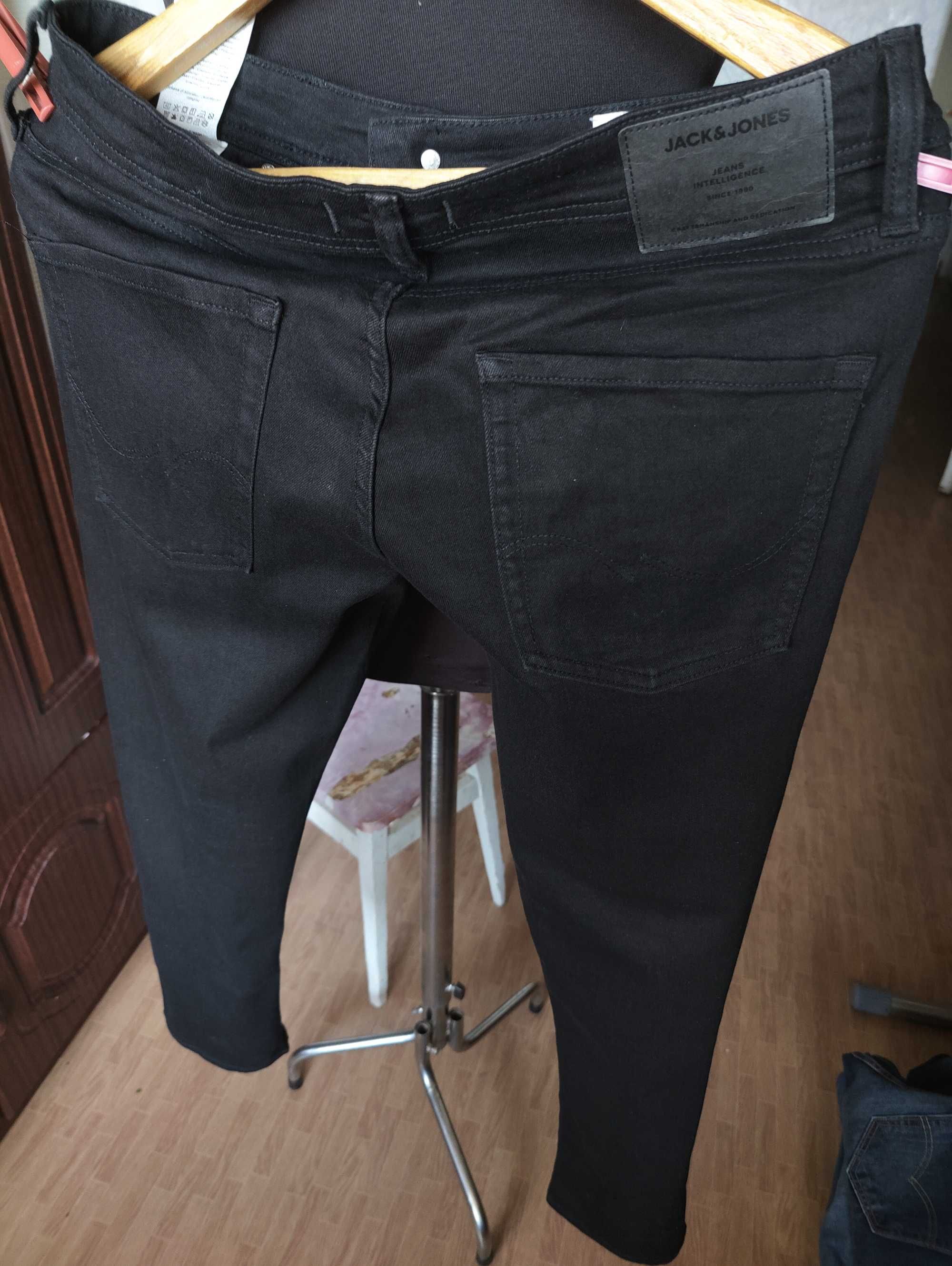 Джинсы Jack&jones Glenn jeans Дания w32  stretch black.