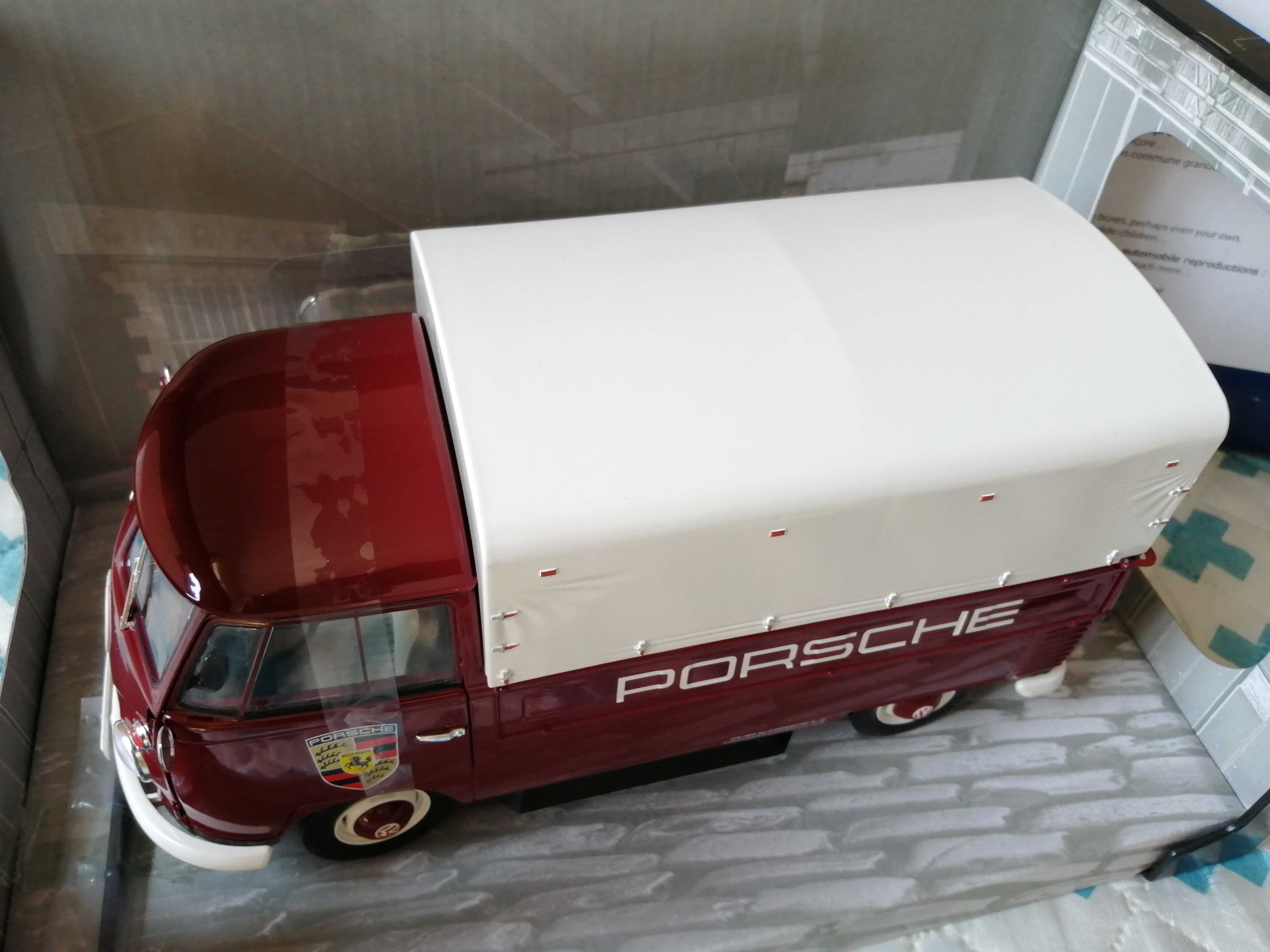 Solido 1/18 Volkswagen T1 Pick Up Porsche service 1950 Novo