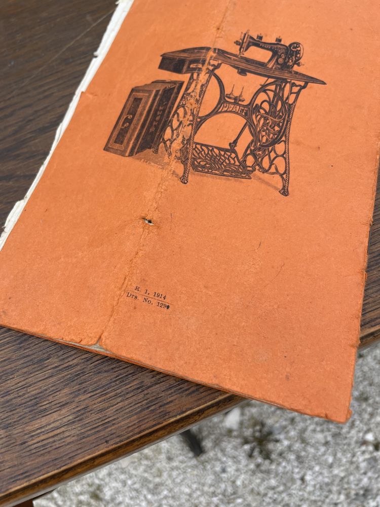 VINTAGE! PFAFF 1914r oryginalna maszyna do szycia z drewnianym stołem