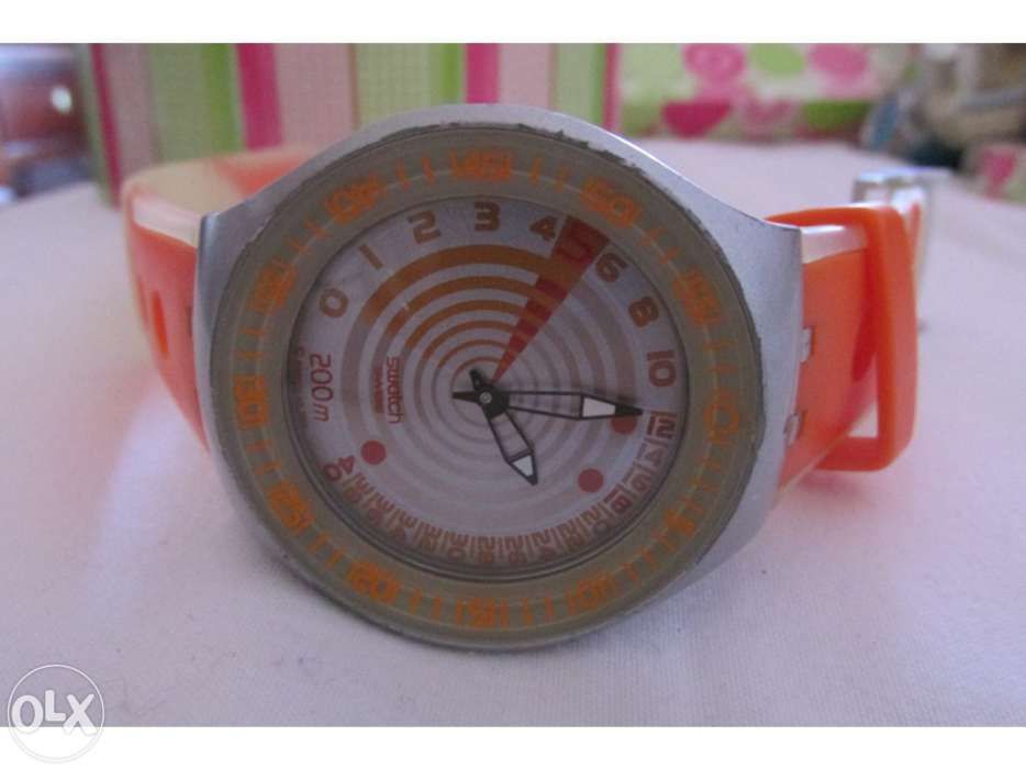 Relógio Swatch Scuba laranja