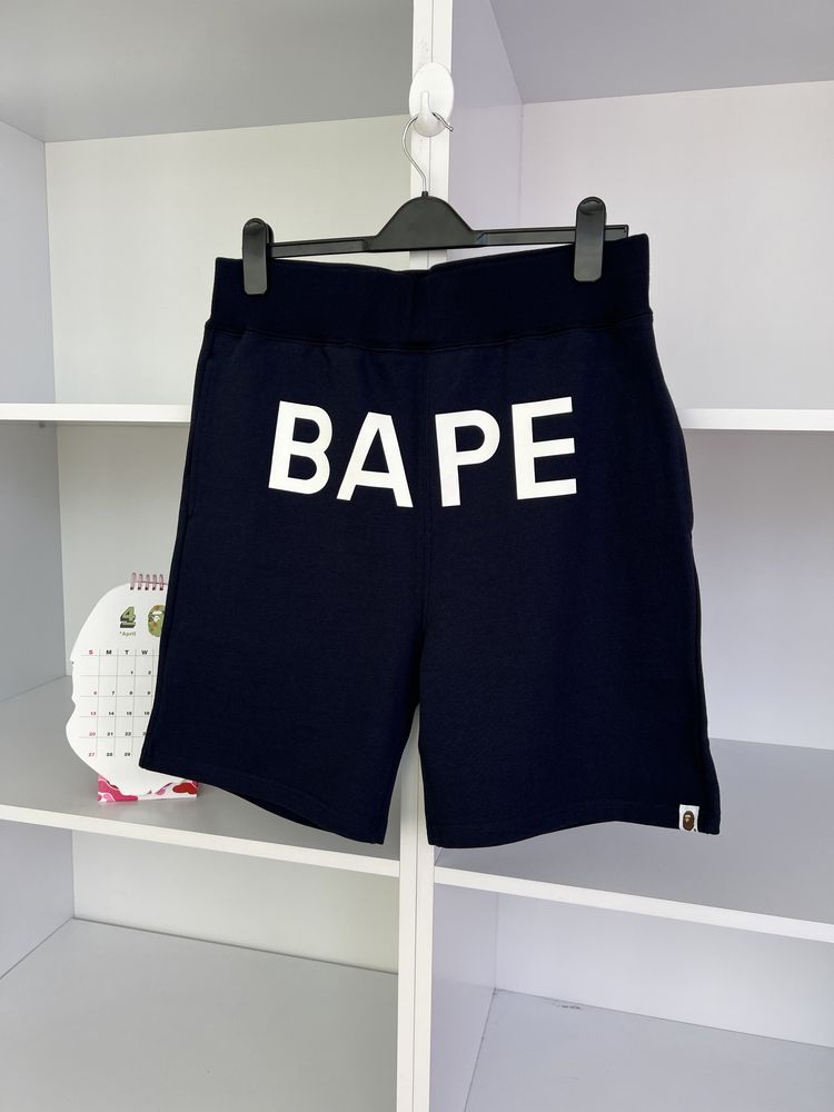 Шорти Bape Logo Navy Shorts оригінал