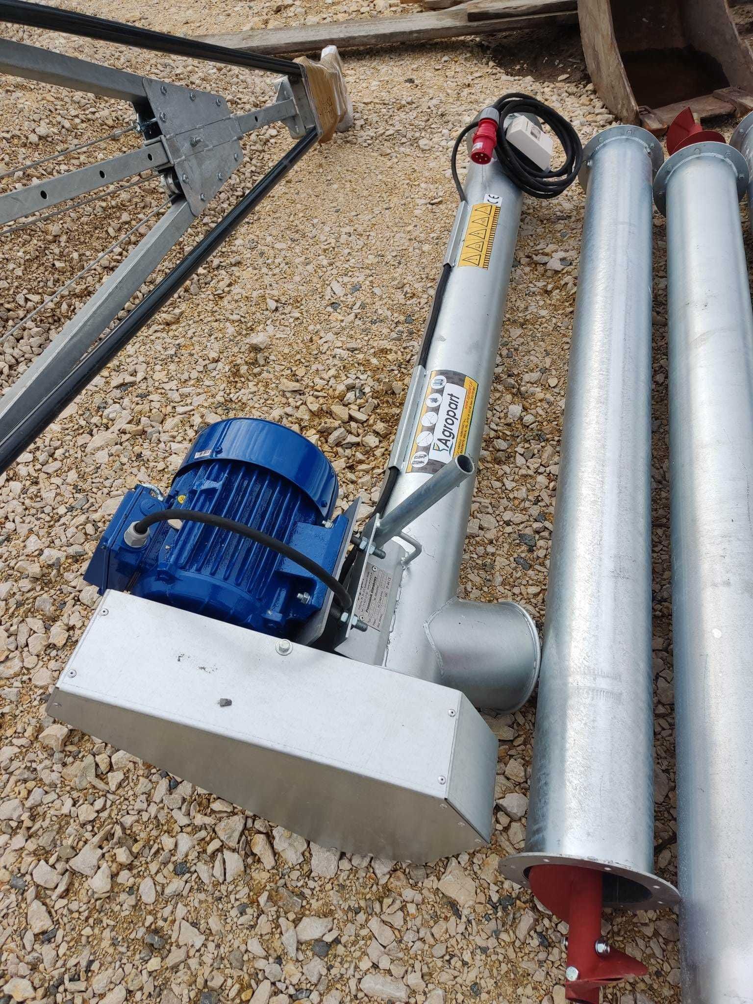 żmijka zbożowa Element przedłużający wysypu zboża kolano rura ocynk