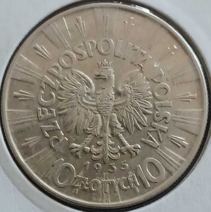 10 zł J. Piłsudski 1935 r. - nr. 4 - Bardzo ładne - oryginał