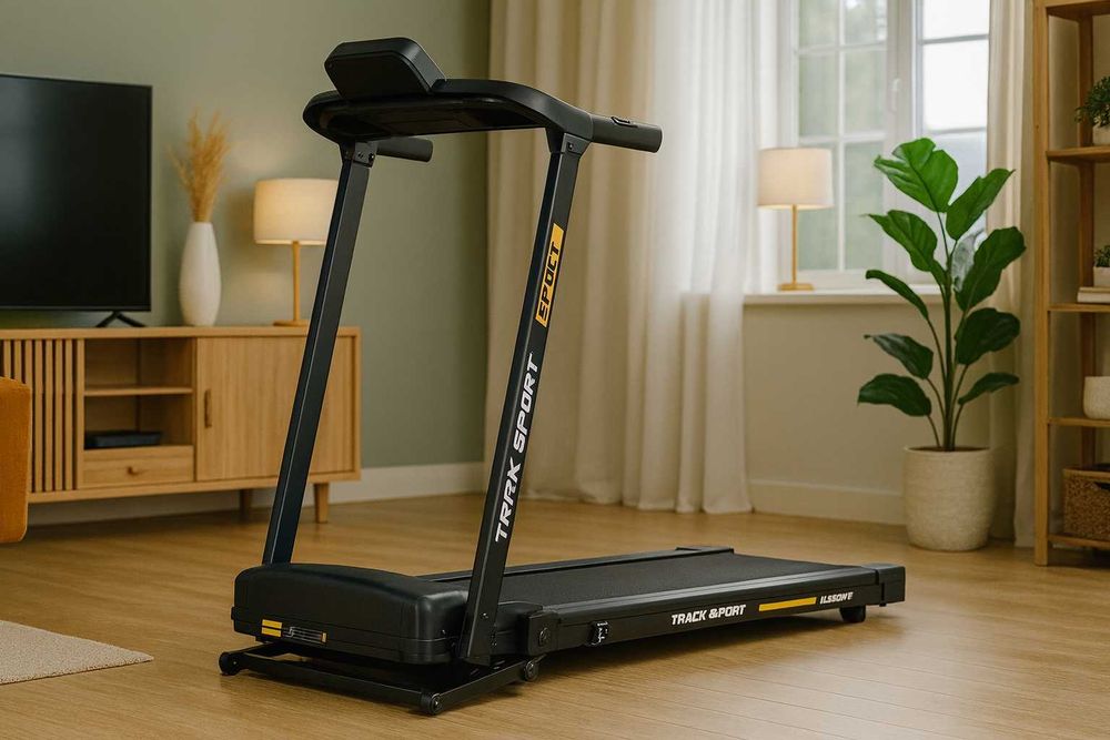 Nowa Bieżnia Domowa Elektryczna 1-12km/h Składana do Ćwiczeń Treningu