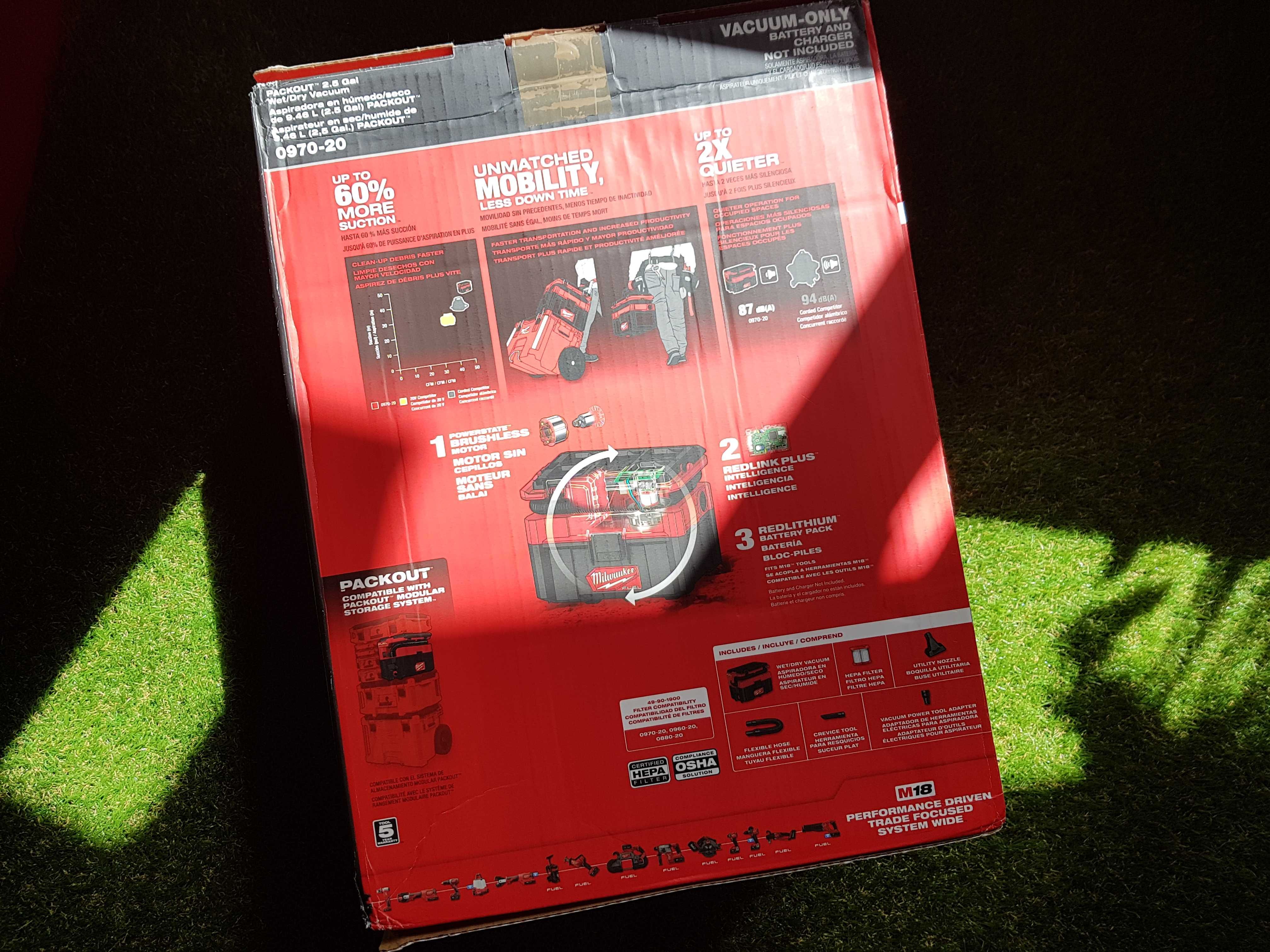 Пилосос Milwaukee 0970-20 M18 FUEL PACKOUT 9.4 літра