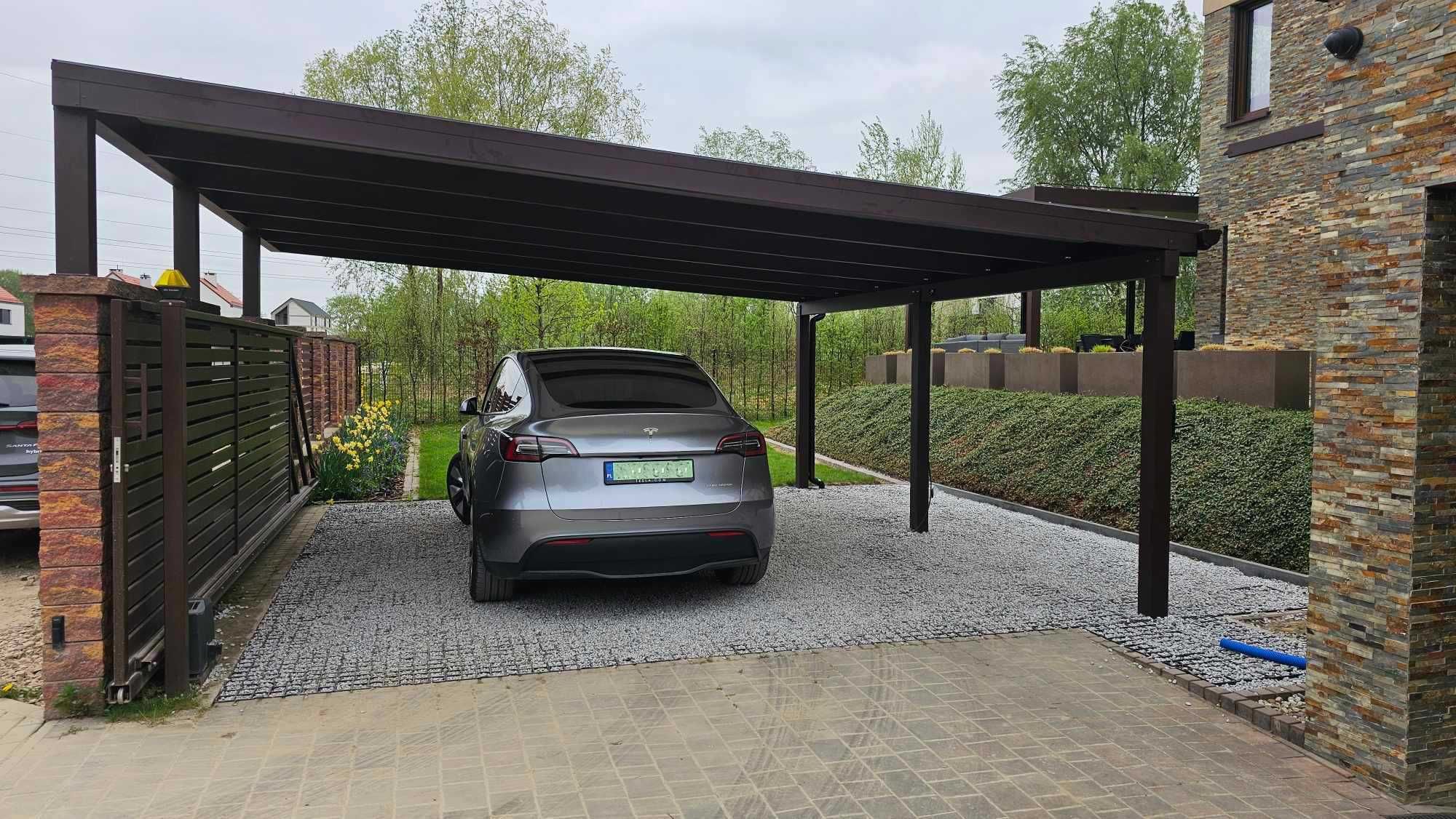Wiata Aluminiowa samochodowa wym. 6x5,5m Wiata garażowa Carport