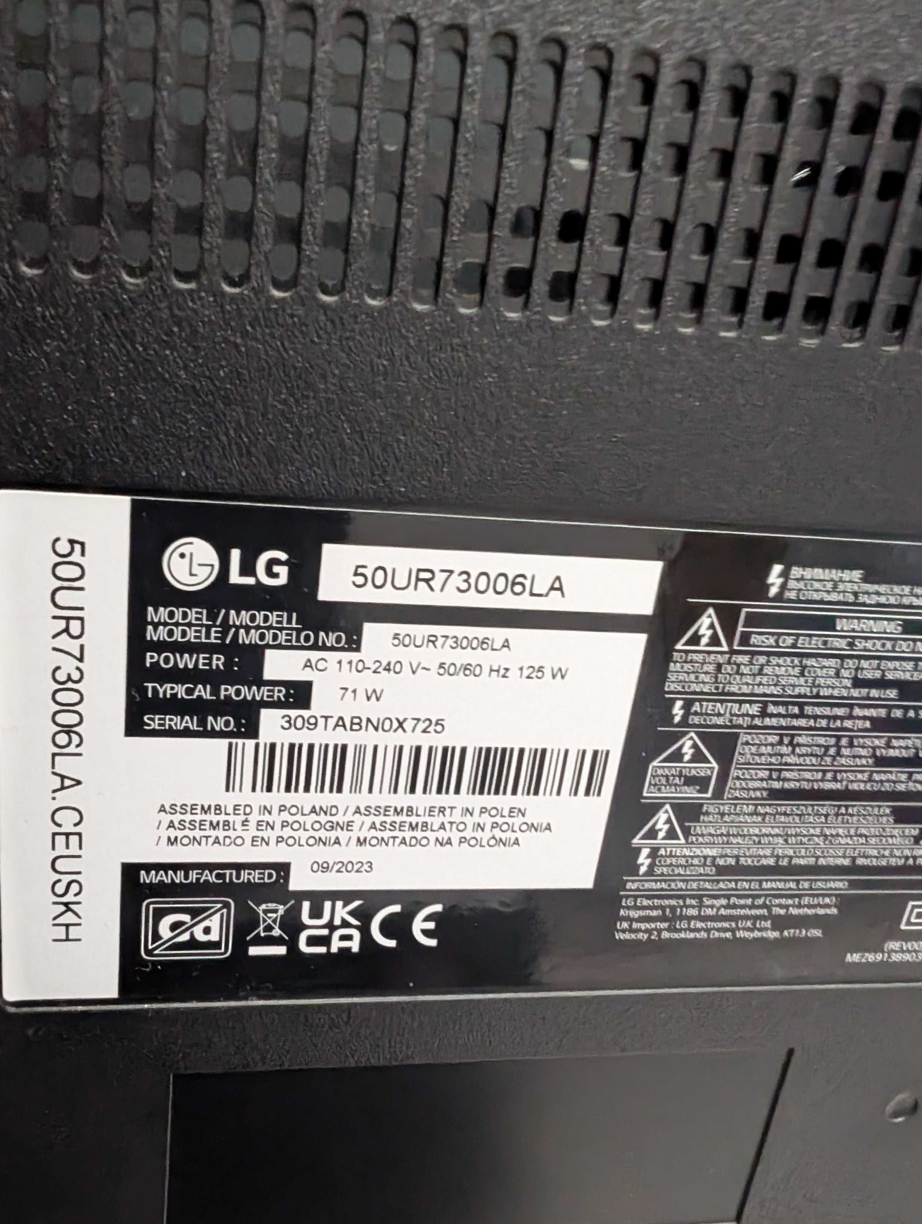 Fonte de alimentação de TV LG 50ur73006LA