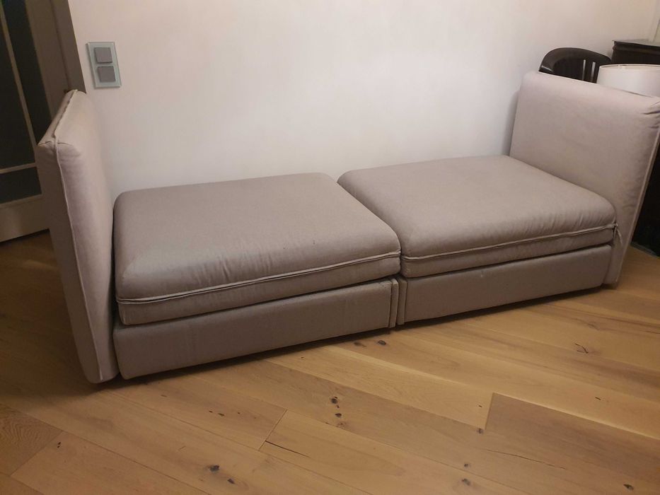 Kanapa, sofa, pufa z oparciem, fotel do spania Ikea 2 szt.