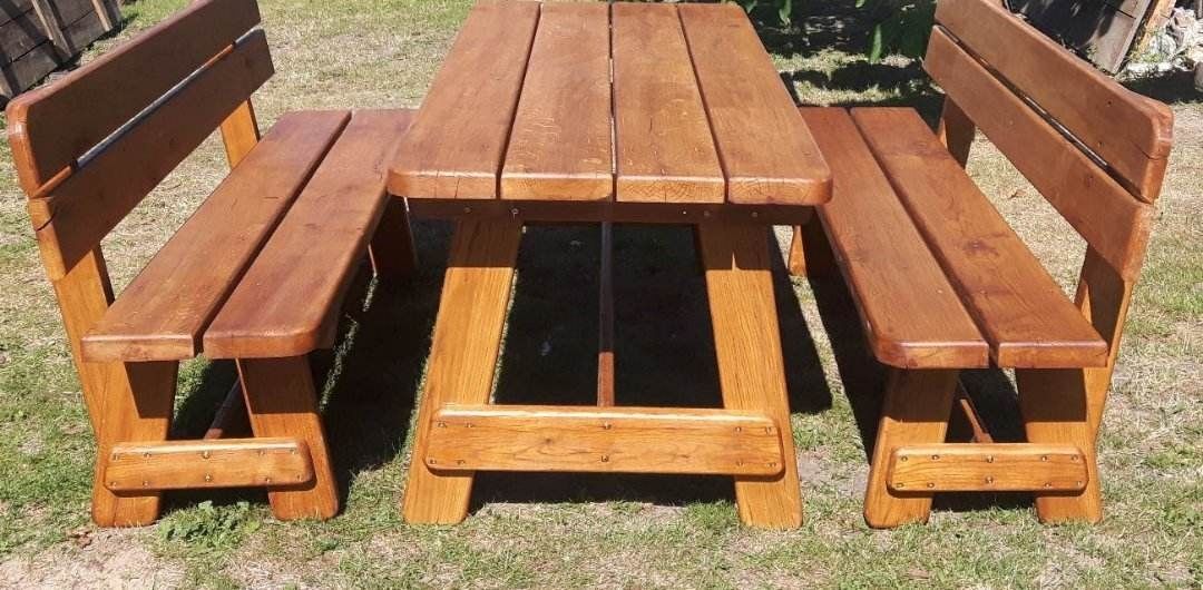 Meble ogrodowe stół plus ławki