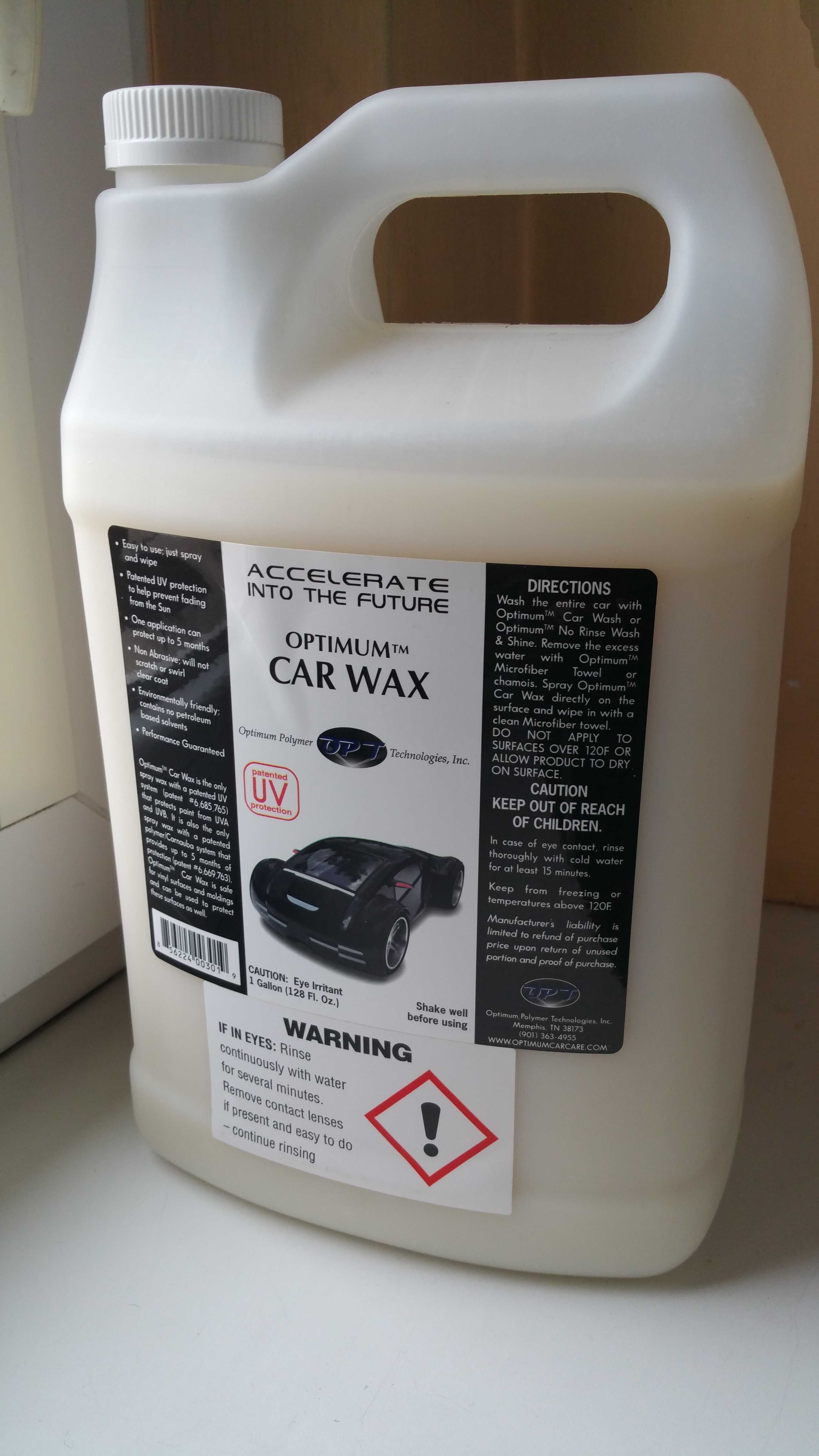 Wosk samochodowy w płynie Optimum Car Wax 3.8L gallon