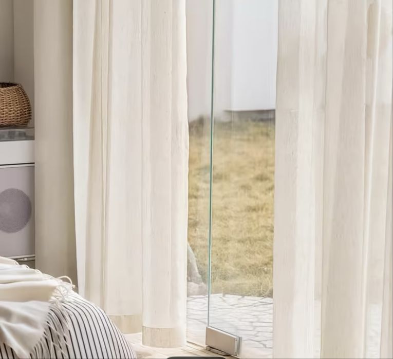 Фіранки штори кремові 2 шт 132*260