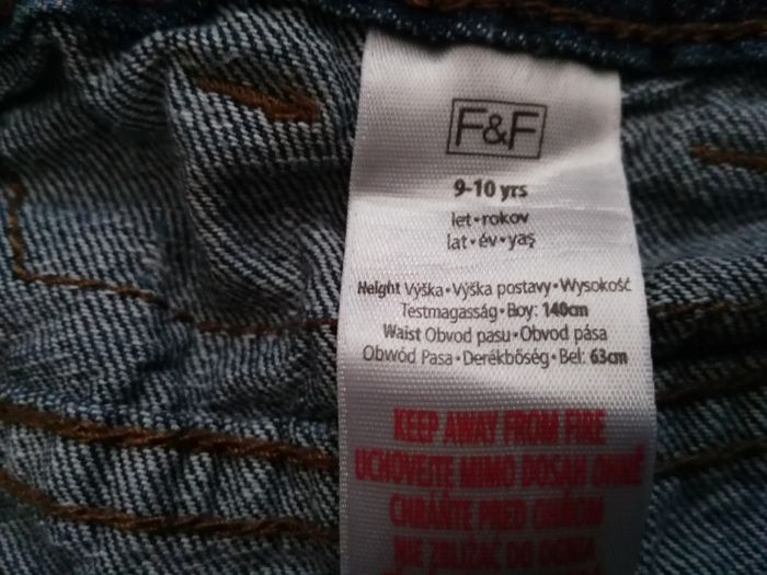 spodnie jeansy F&F roz. 140