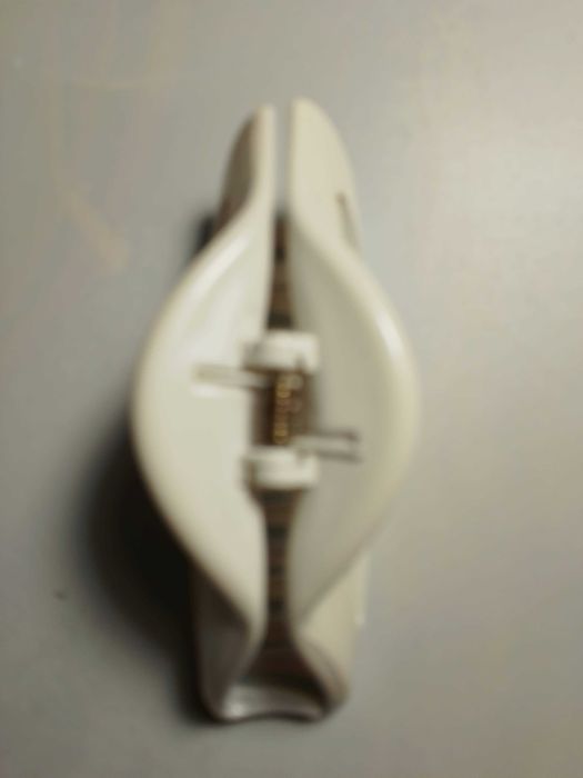 заколка краб белая для прически невесте, толстый пластик. италия. торг