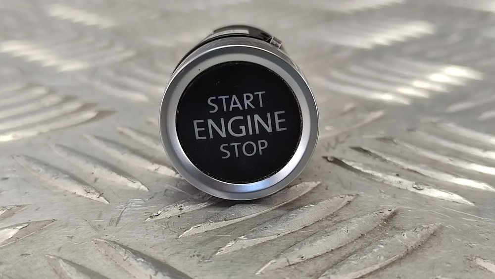 VW TOUAREG 7P 10-18R PRZYCISK WLACZNIK ENGINE START STOP CZARNY CHROM ORYGINAL 7P1905217