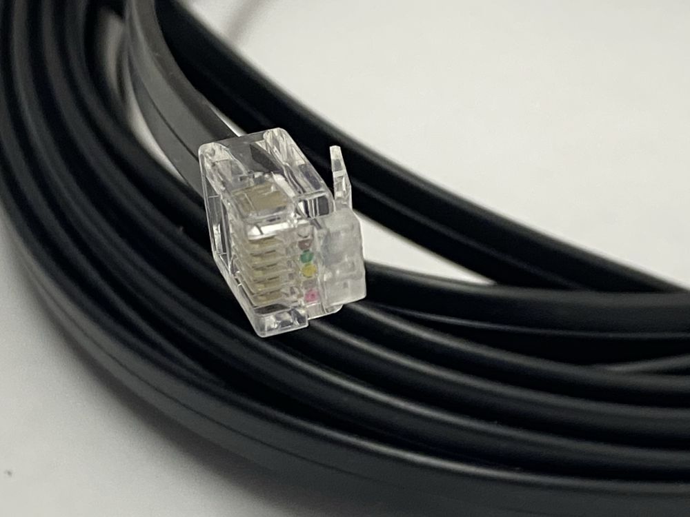 Кабель RJ12–RJ45 6p-8p (1:1),  6 метрів — для POS, кас, модемів,