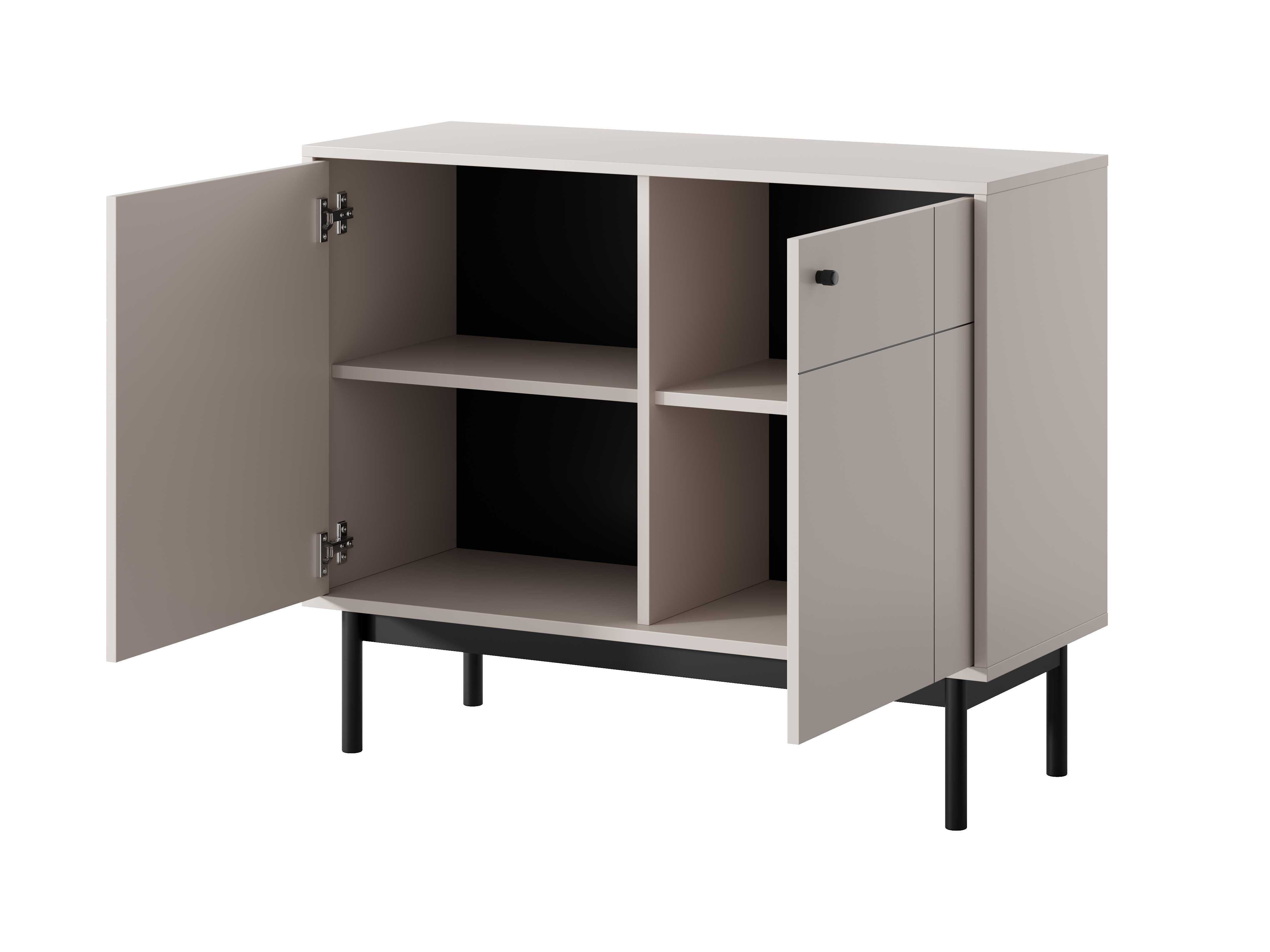 Komoda JAPANDI 104 cm dąb linea lub kaszmir 2 fronty nowoczesny styl